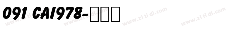 091 CAI978字体转换
